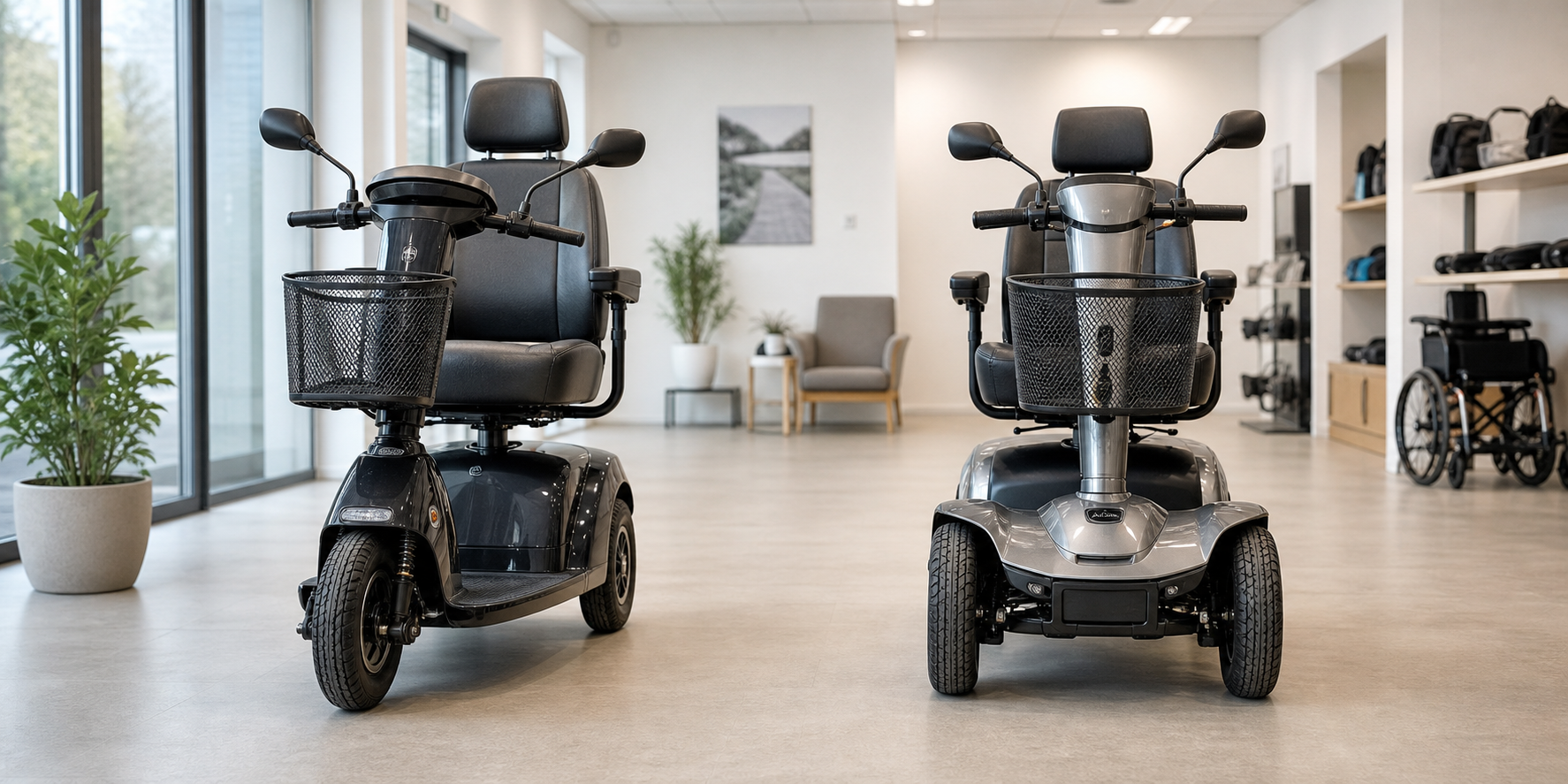 Verschil tussen een 3-wiel en 4-wielscootmobiel